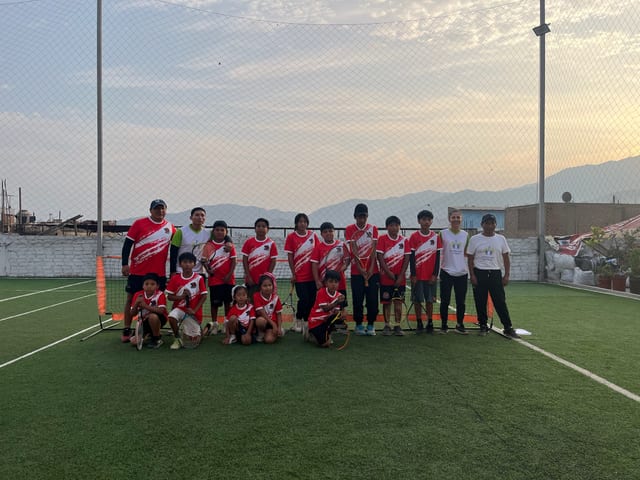 Familias en evento deportivo